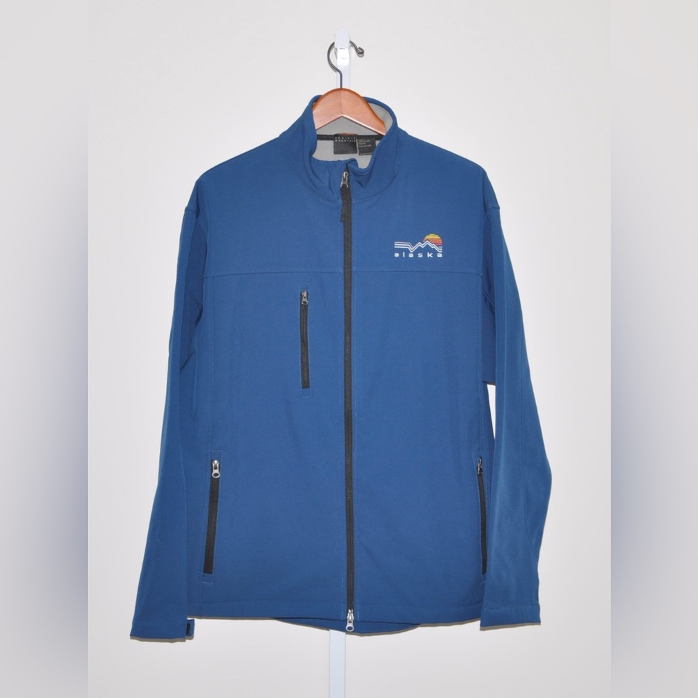Prairie Mountain Men's Blue Alaska Soft Shell Jacket Fleece Lined Extra Large XL